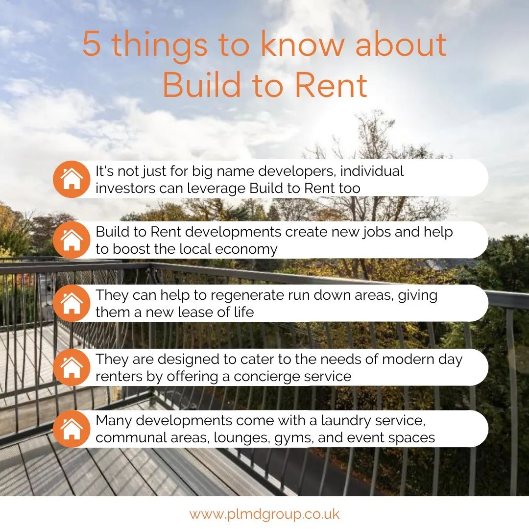 What do you know about Build to Rent properties? 🤔

Here are just 5 of the benefits that Build to Rent developments have to offer…✅

#PropertyInvestment #PropertyDevelopment #Property #UKProperty #BuildToRent #PropertyFinance